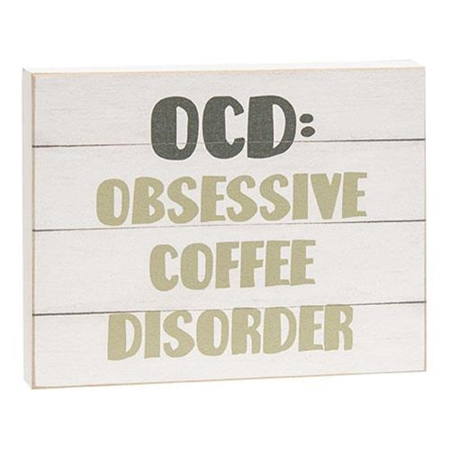 Obsessive Coffee Disorder Block 6.5"x5" (Pack of 4)