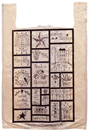 100/Pkg Primitive Blessings Plastic Bags 23 x12 x6"