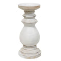 Medium White Resin Candlestick