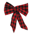 Red & Black Plaid Bow Ornament (Pack of 4)