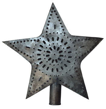 Tin Star Tree Topper Large (Pack of 2)