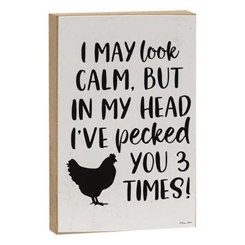 I May Look Calm Block (Pack of 4)