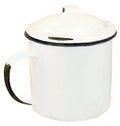 Enamel Mug With Lid - 5"  (Pack of 4)