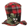 Red Plaid Snowman Hat 3" x 5" (Pack of 2)
