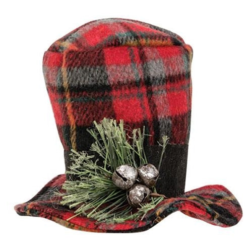 Red Plaid Snowman Hat 3" x 5" (Pack of 2)