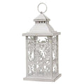 White Ornate Lantern 5.5" x 12"