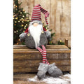 Dangle Leg Plush Red/Gray Santa Gnome