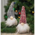Small Plush Santa Gnome w/Red/Gray Knit Hat 2 Asstd. (Pack of 4)