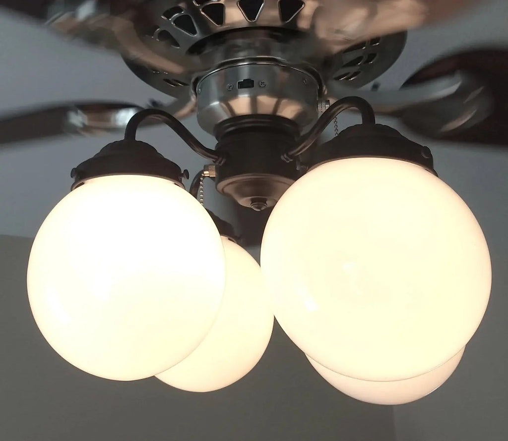 Modern Milk Glass Ceiling Fan LIGHT KIT