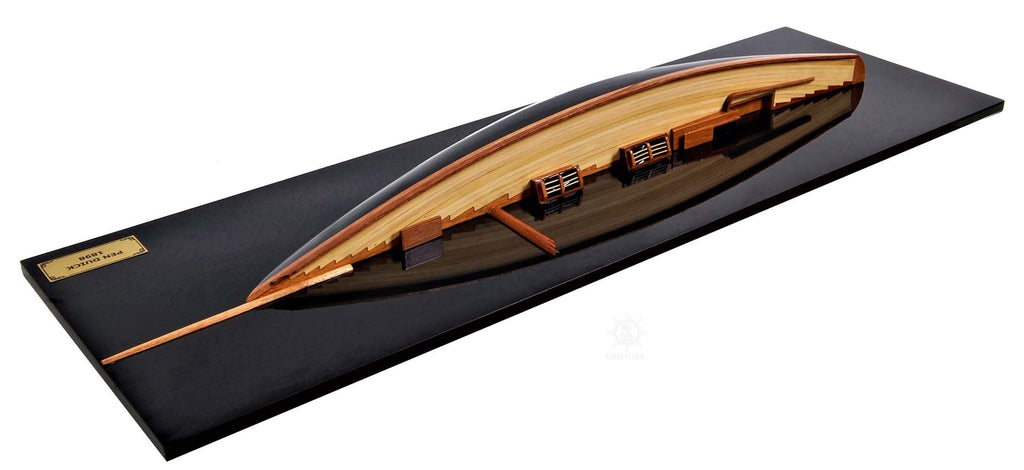 Pen Duick Half-Hull Scaled Model Boat Yacht Handmade