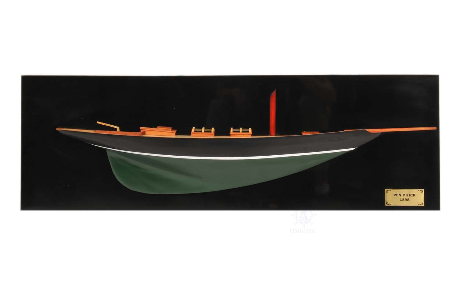 Pen Duick Half-Hull Scaled Model Boat Yacht Handmade