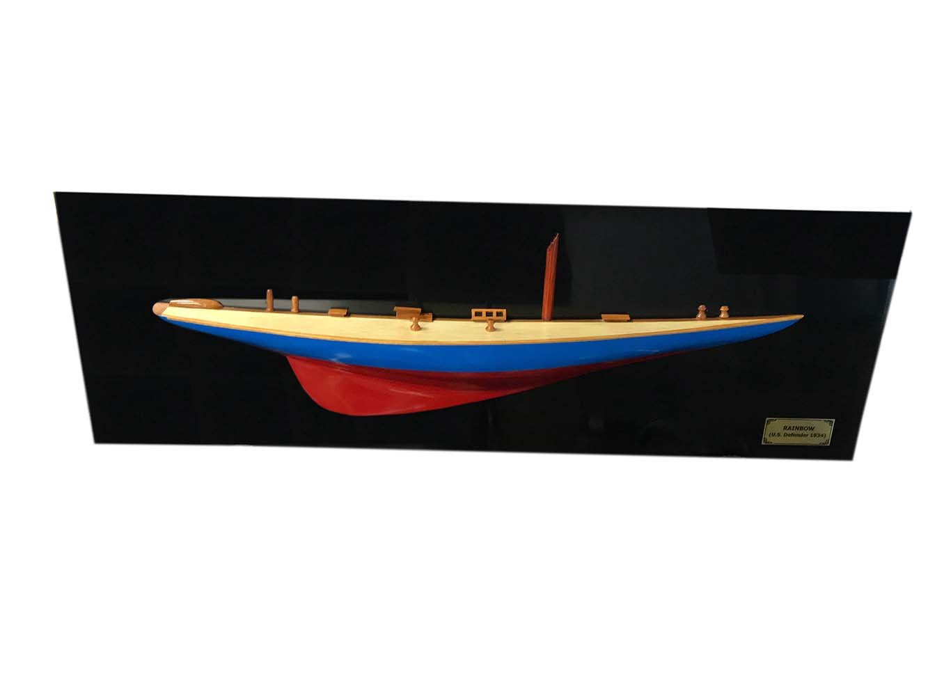 Rainbow Half-Hull Scaled Model Boat Yacht Handmade