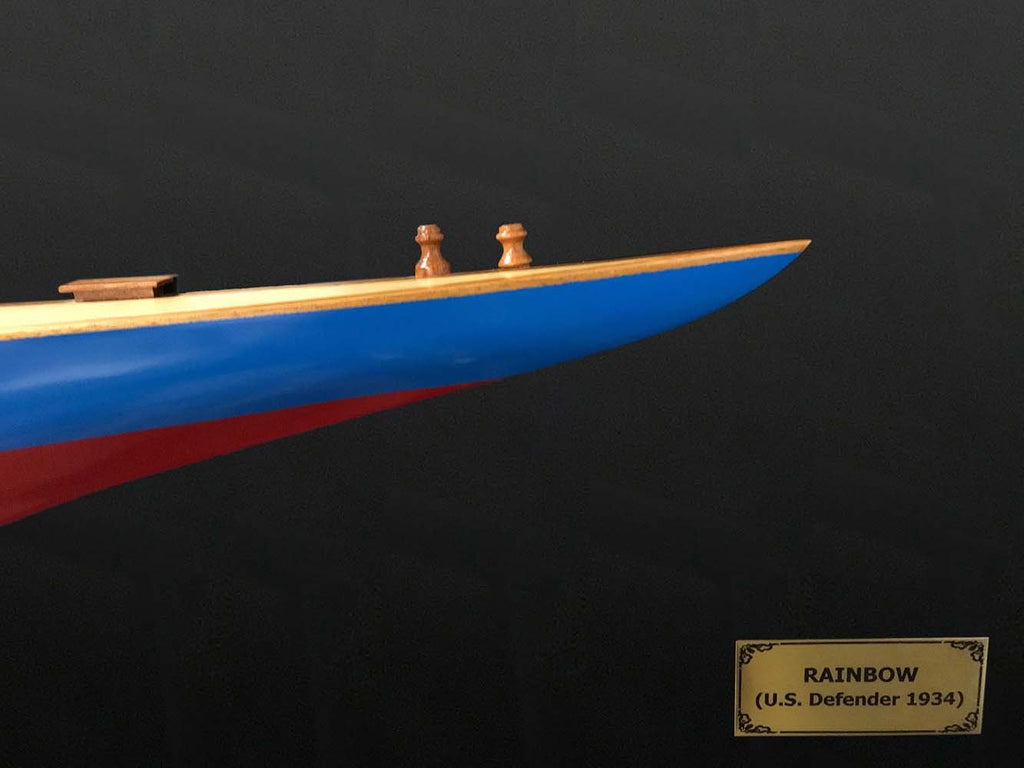 Rainbow Half-Hull Scaled Model Boat Yacht Handmade