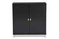 Baxton Studio Marcy Modern and Contemporary Dark Brown Wood Entryway Handbags or School Bags Storage Sideboard Cabinet