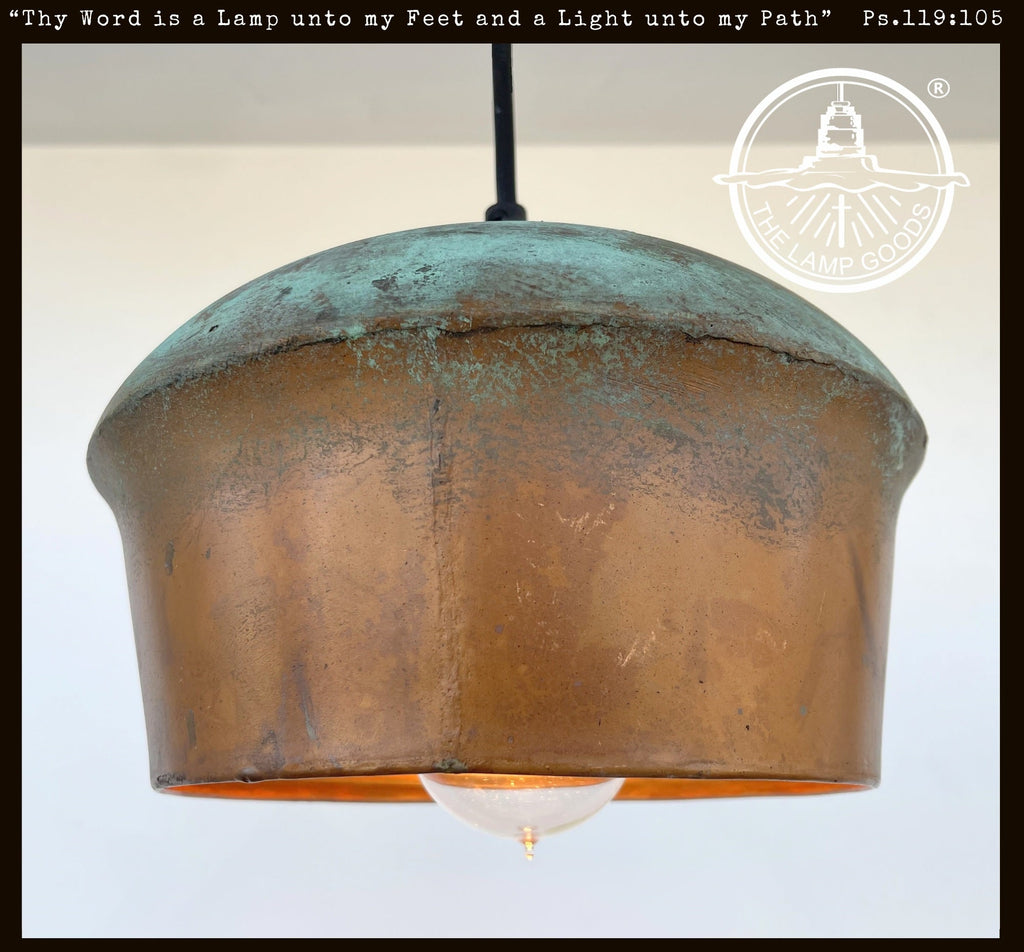Handcrafted Copper Pendant Light | 8.5" | Farmhouse Kitchen Pendant