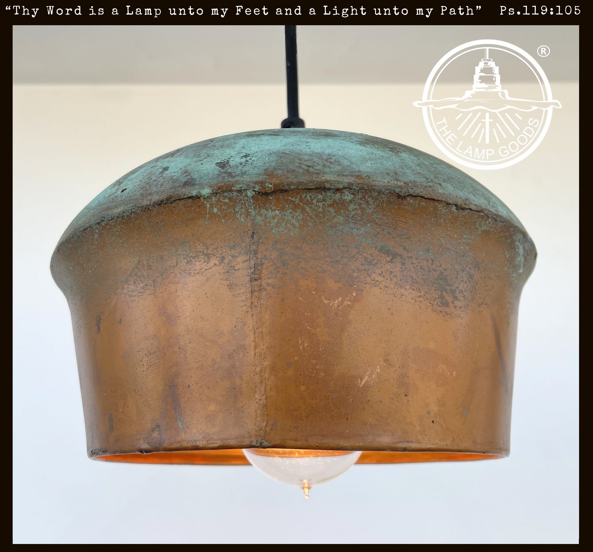 Handcrafted Copper Farmhouse Ceiling Light | 8.5" Flush Mount