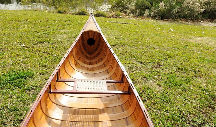 Wooden Canoe with Ribs 18