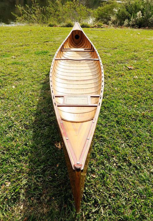 Wooden Canoe with Ribs 18