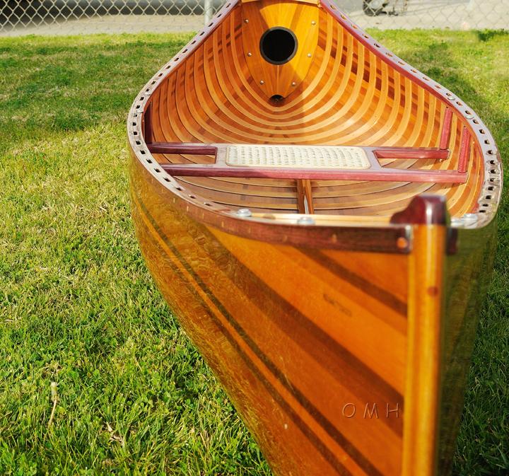 Wooden Canoe With Ribs Curved bow 10ft