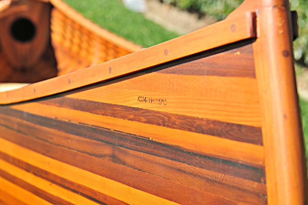 Wooden Canoe With Ribs Curved Bow Matte Finish 10 ft