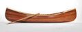 Wooden Canoe With Ribs Matte Finish- 6'L