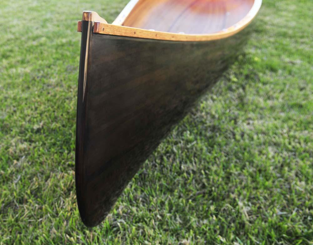Wooden Canoe Dark Stained Finish 18 ft