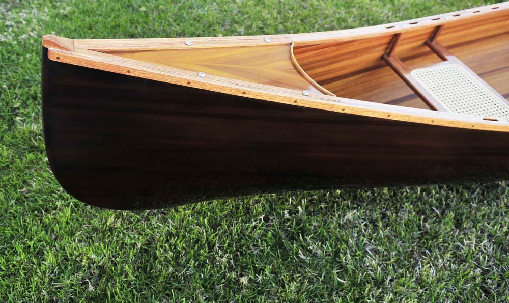Wooden Canoe Dark Stained Finish 18 ft