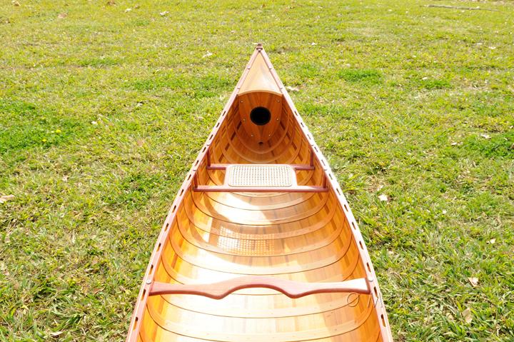 Wooden Canoe With Ribs Curved Bow 12 ft