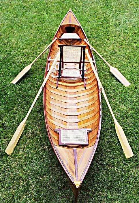 Traditional Wooden Canoe With Ribs