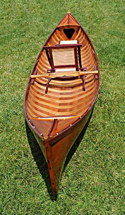 Traditional Wooden Canoe With Ribs