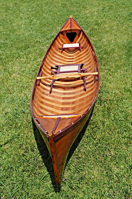 Traditional Wooden Canoe With Ribs