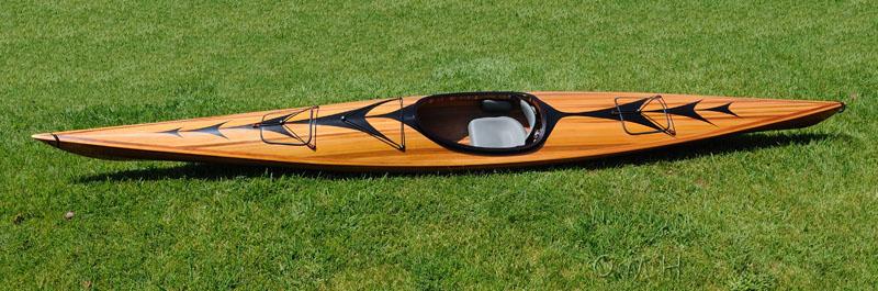Wooden Kayak with arrows design 17 ft