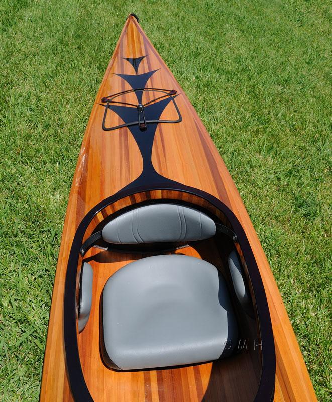 Wooden Kayak with arrows design 17 ft