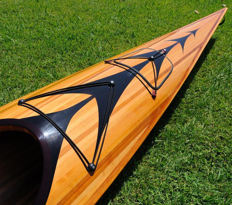 Wooden Kayak with arrows design 17 ft