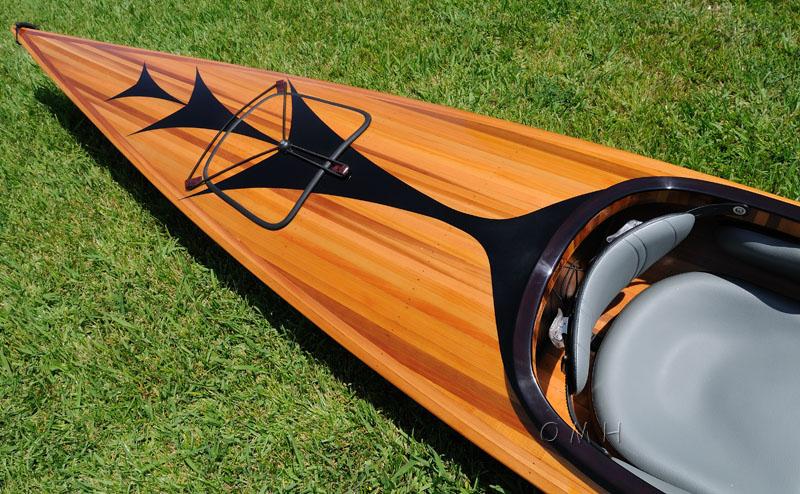 Wooden Kayak with arrows design 17 ft