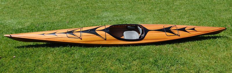 Wooden Kayak with arrows design 17 ft