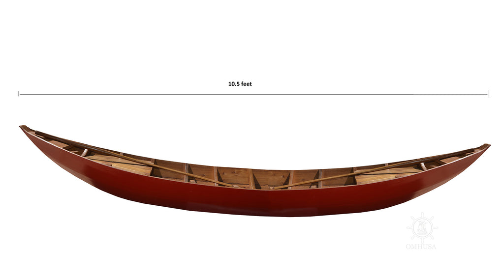 Small South East Asia Sampan Boat Red Bottom Thuyen Ba La Tam Ban