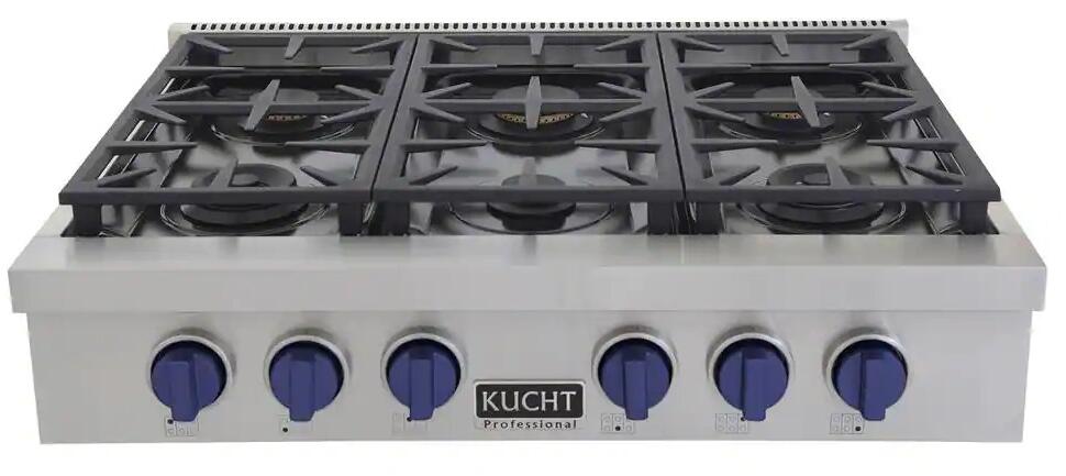 Kucht 36"  Stainless Propane Cooktop-KFX369T/LP-B