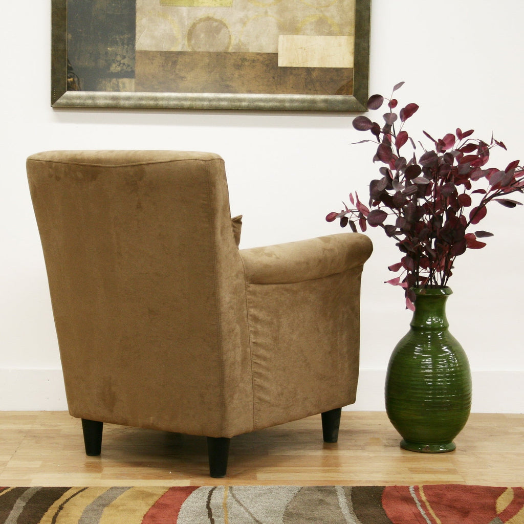 Baxton Studio Marquis Tan Microfiber Club Chair