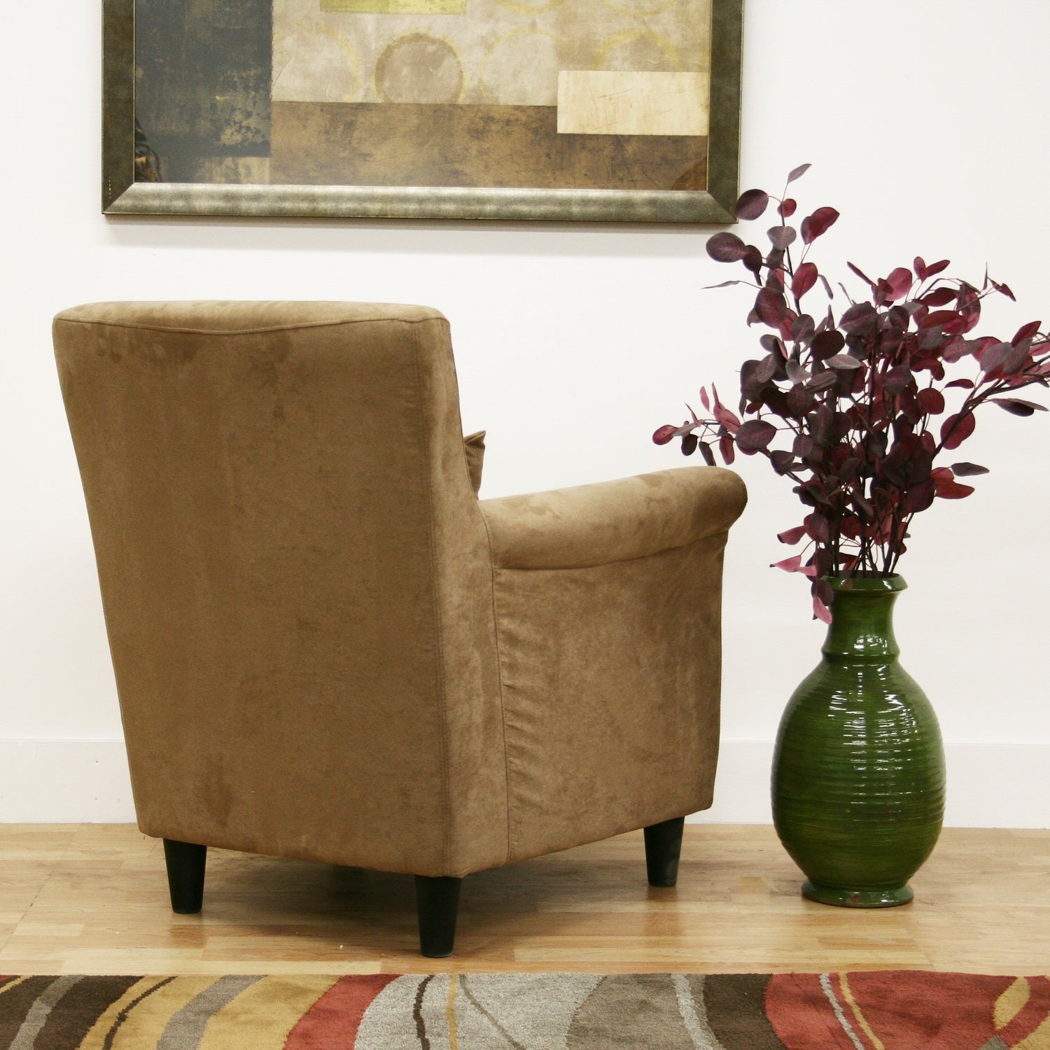 Baxton Studio Marquis Tan Microfiber Club Chair