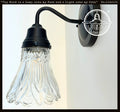 Clear Art-Deco Heavy Pressed Tulip Wall Sconce
