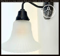 Large Antique Super Flare Frosted Glass Wall Sconce
