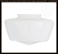 Schoolhouse Milk Glass Shade Replacement | 12" W/ 6" Fitter
