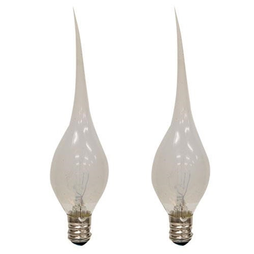 2/Pkg 7 Watt Clear Silicone Bulbs Candelabra Base (Pack of 4)