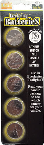 5/pk CR2032  Batteries (Pack of 4)