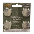4/pk Replacement Batteries 3 Volt  (Pack of 4)