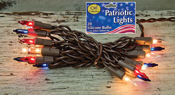 Patriotic Lights Brown Cord 20 ct. (Pack of 4)