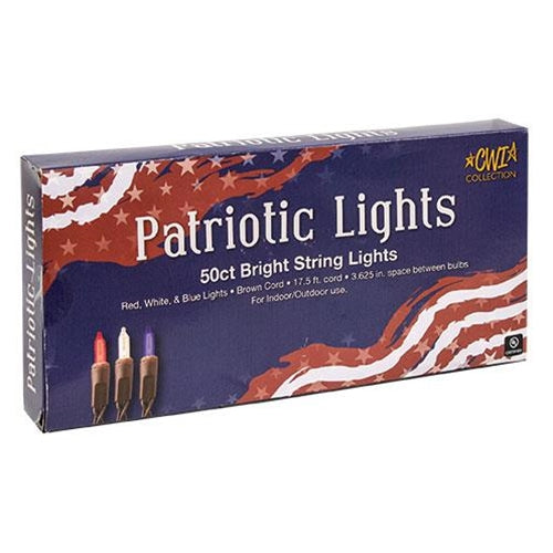 Patriotic Lights Brown Cord 50 ct. (Pack of 2)