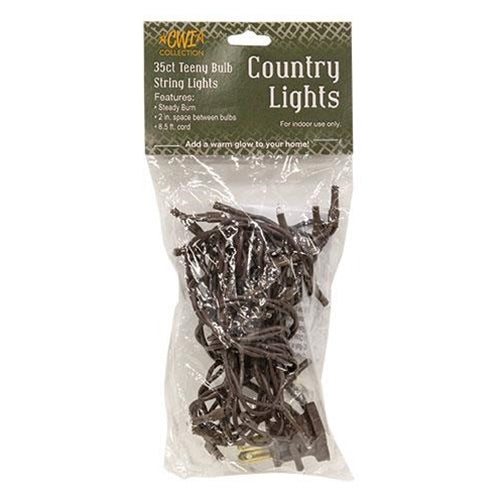 Teeny Lights Brown Cord 35ct (Pack of 4)