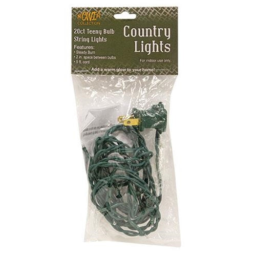 Teeny Lights Green Cord 20ct  (Pack of 4)